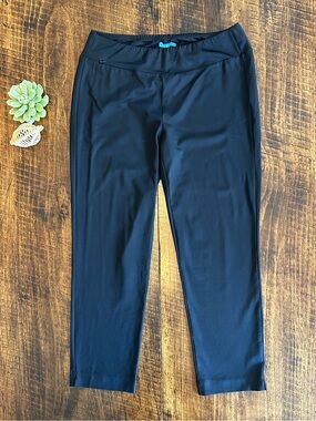 J. McLaughlin | Black Pull-On Ankle Minimalist Travel Wear Pants, Size M